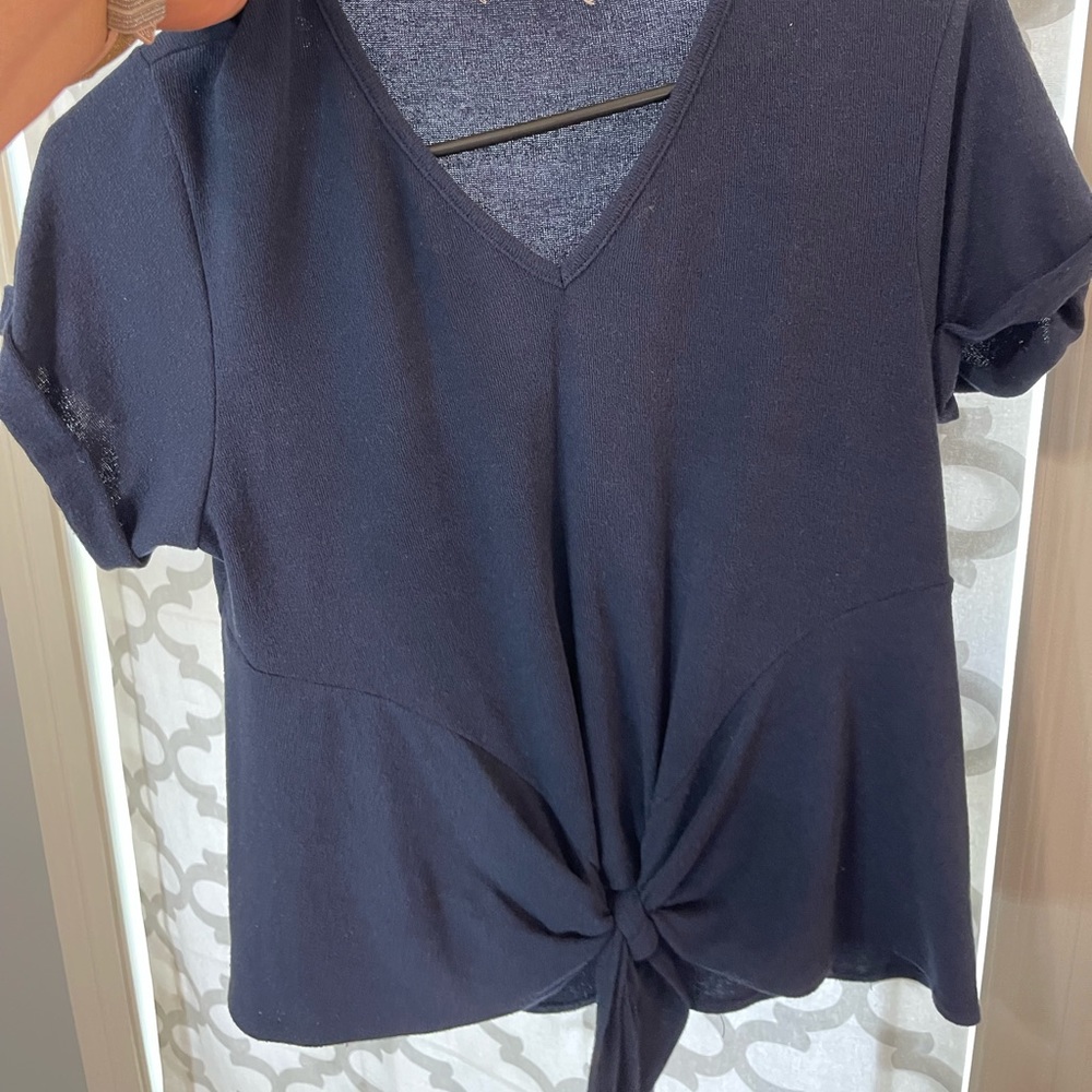 Blue crop top